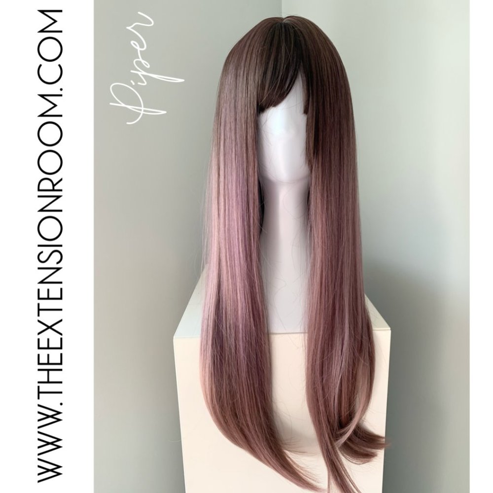 NEW Long Purple Ombre Synthetic Wig